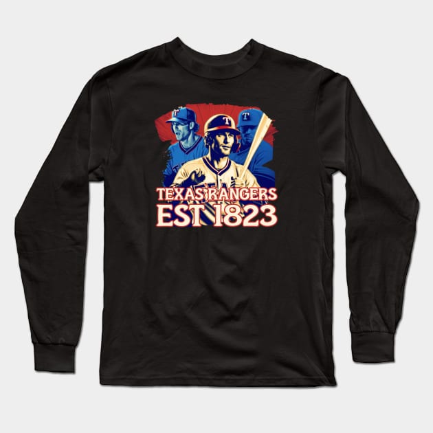 TEXAS RANGERS EST 1823 Long Sleeve T-Shirt by Pixy Official